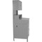 Global Industrial 34-1/2W x 30D x 80H Cabinet Shop Desk with Pigeonhole Riser, Pegboard & Upper Cabinet, Gray 249692GY - alternate 3